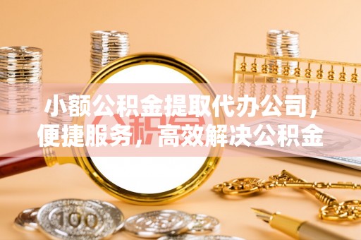 乐安小额公积金提取代办公司，便捷服务，高效解决公积金提取难题