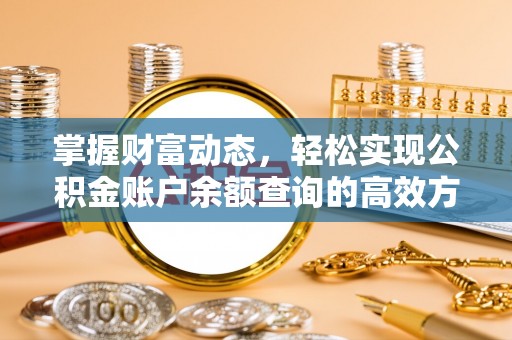乐安掌握财富动态，轻松实现公积金账户余额查询的高效方法