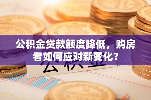 乐安公积金贷款额度降低，购房者如何应对新变化？
