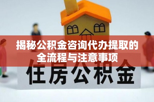 乐安揭秘公积金咨询代办提取的全流程与注意事项