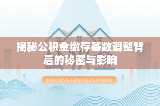 乐安揭秘公积金缴存基数调整背后的秘密与影响