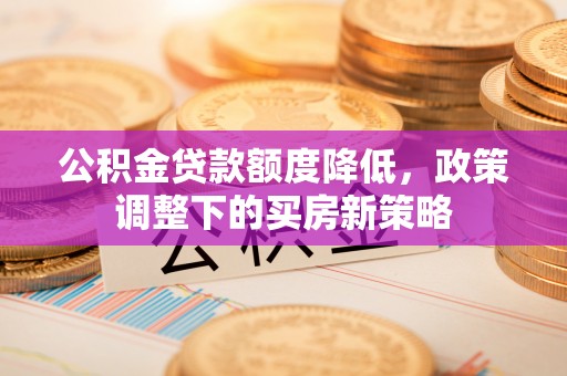 乐安公积金贷款额度降低，政策调整下的买房新策略