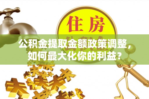 乐安公积金提取金额政策调整，如何最大化你的利益？