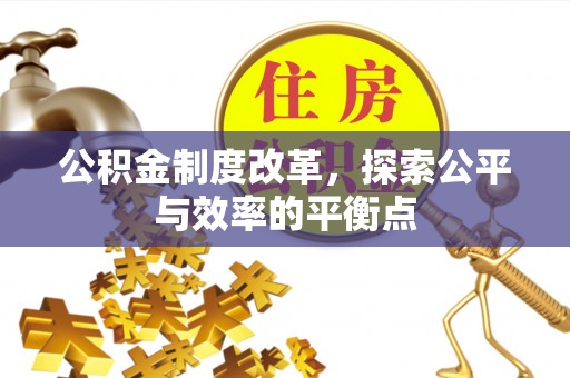 乐安公积金制度改革，探索公平与效率的平衡点