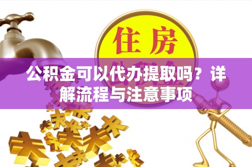 乐安公积金可以代办提取吗？详解流程与注意事项