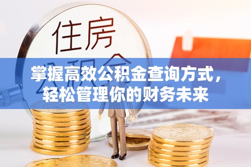 乐安掌握高效公积金查询方式，轻松管理你的财务未来
