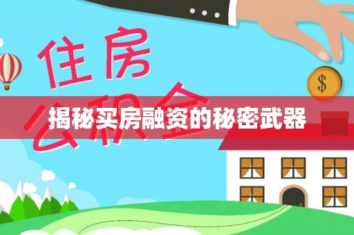 乐安揭秘买房融资的秘密武器