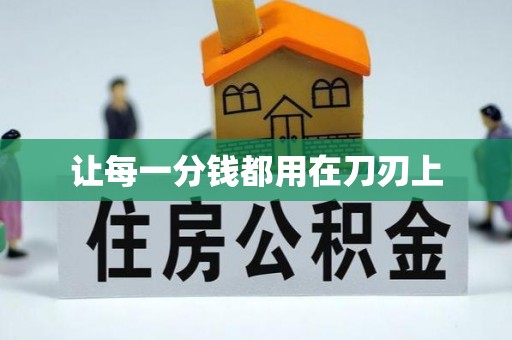乐安让每一分钱都用在刀刃上