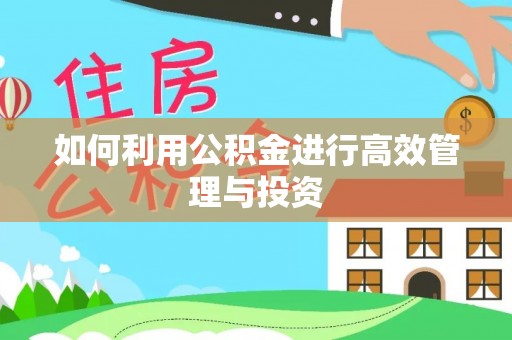 乐安如何利用公积金进行高效管理与投资