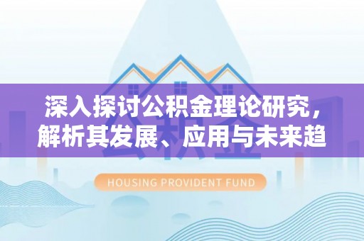 乐安深入探讨公积金理论研究，解析其发展、应用与未来趋势